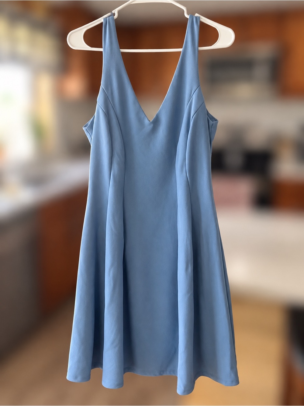 Teeze Me Light Blue V-Neck Sleeveless Mini Dress